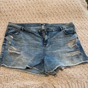Refuge Denim Blue Ripped Jean Size 24 Shorts